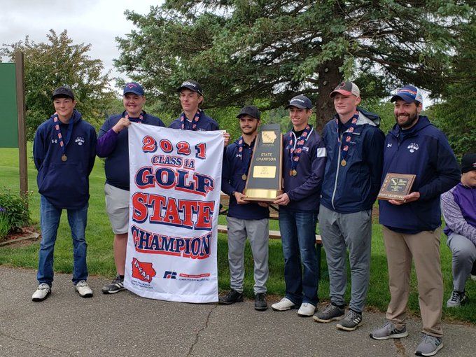 AGWSR boys golf won the Class 1A team title, the first boys team title in any sport in school history. (Photo from Twitter)