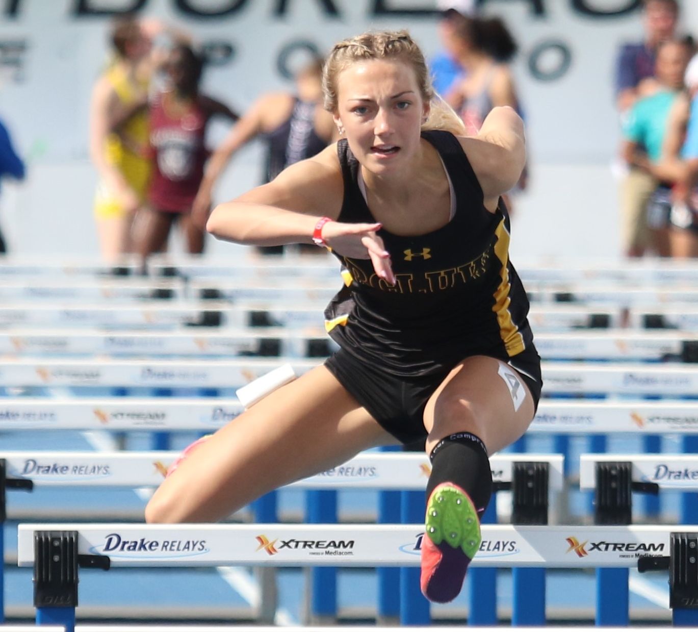 BCLUW hurdler Lizzie Garber placed 2nd in the 100 hurdles at the state meet in 2021. (Tyler Anderson/MAP photo)