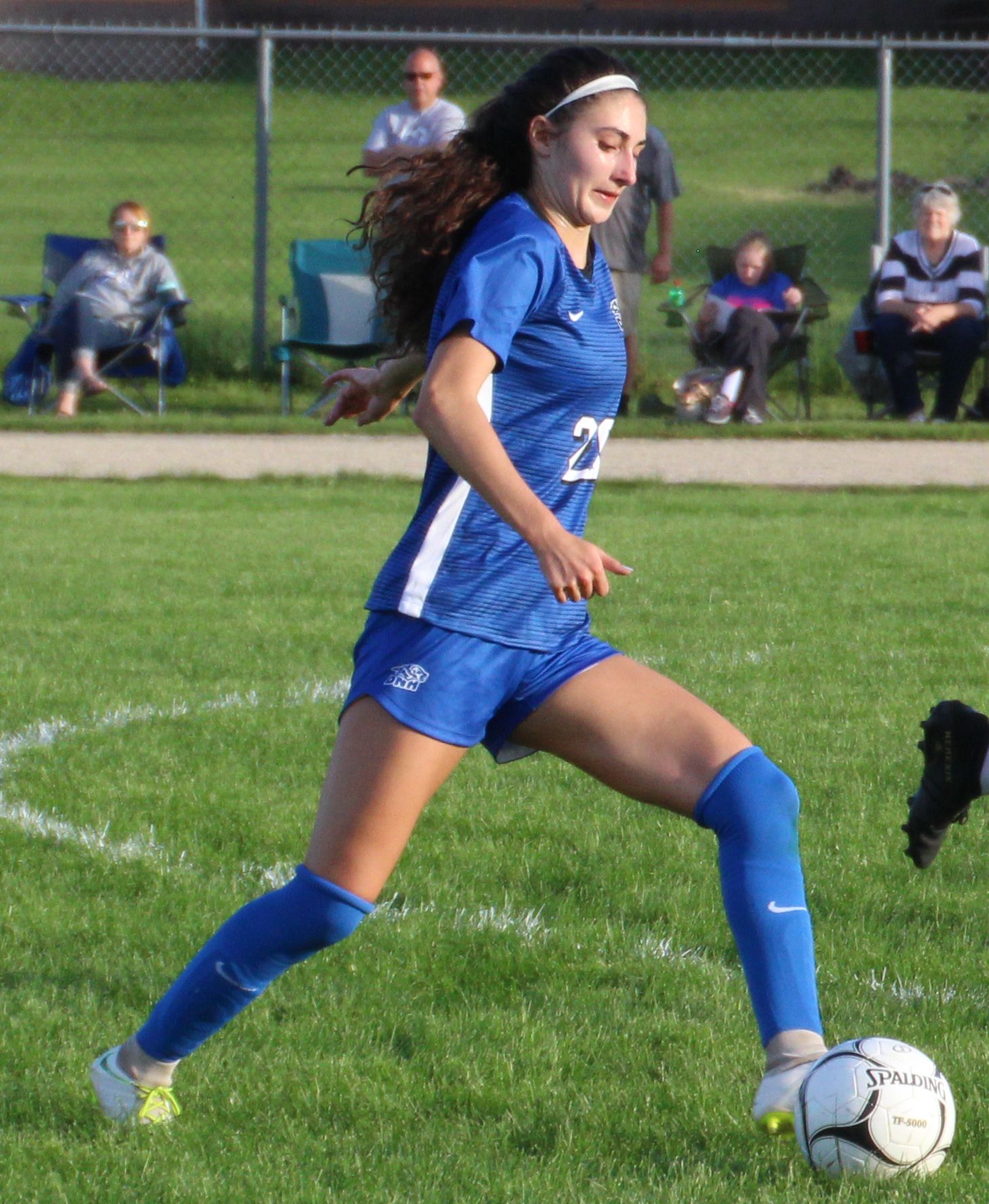 D-NH&#039;s Camille Landphair led the Wolverines to an appearance in the regional finals and a 14-6 overall record in their first-ever season on the pitch. (Jake Ryder photo)