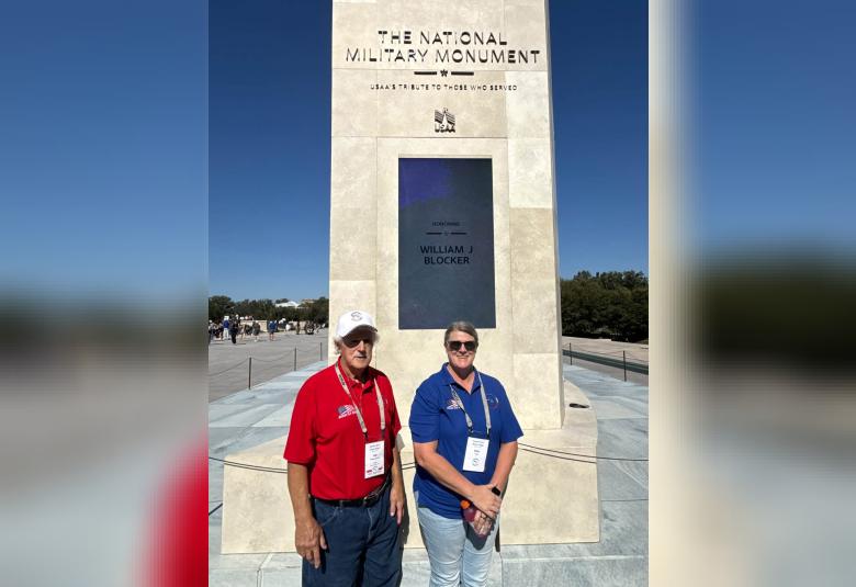 William Blocker and Daughter Billie in Washington D.C. as part of an Honor Flight Trip  (Photo courtesy of Blocker Family/That Place Steakhouse)