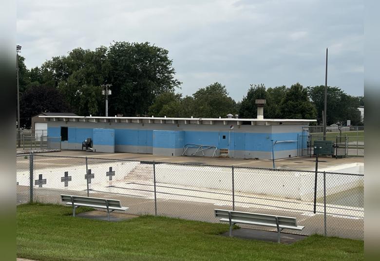 Pool Bond meeting on 10/19 to discuss questions, tax implications to replace old pool in Dike (pictured)